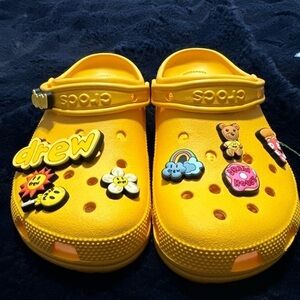 Yellow CROCS Justin Bieber x Drew House with Ribbed Design